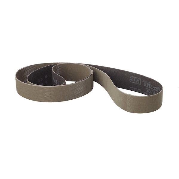 Sanding Belt, 4 in W, 354 in L, Closed Coat, Aluminum Oxide, Gray