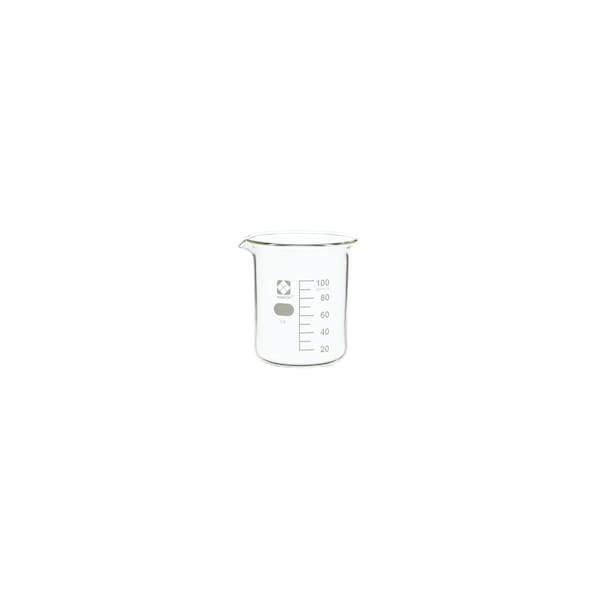 Sibata Glass Beaker, 100mL, PK10