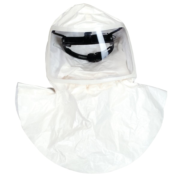 Hood, Universal Mask Size, White, PK4, Suspension: Integrated