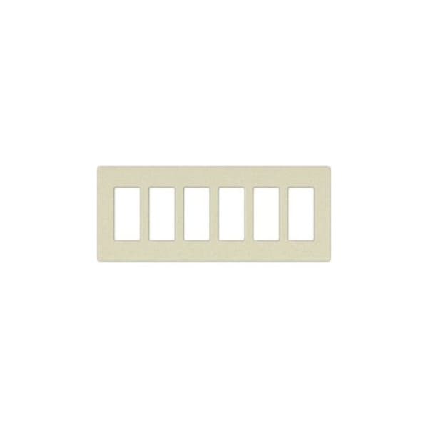 Designer Wall Plates, Number of Gangs: 6 Satin Finish, Taupe