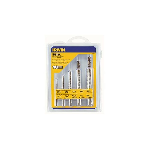 Spiral Extractor/Drill Bit Combo Pack, 10 Piece