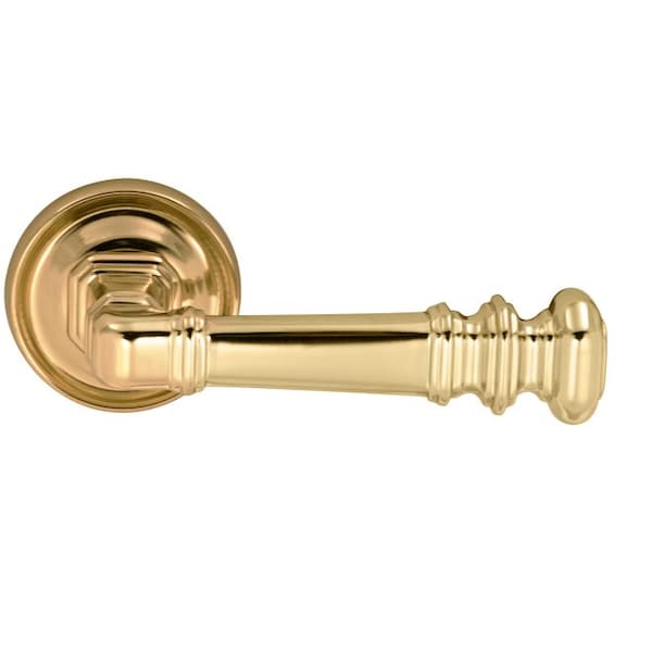 Rose Pass 234BS T Strike 1-3/4" Door Bright Brass 101 Lever and Large
