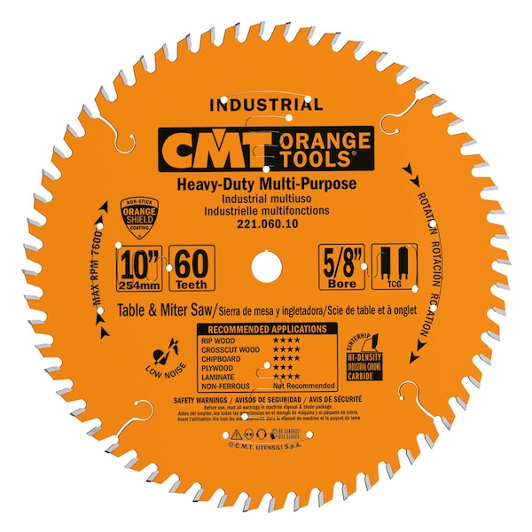 10", 60-Teeth Cabinetshop Blade