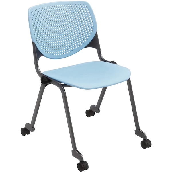 Poly Stack Chair, Sky Blue