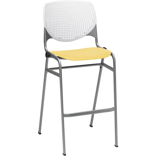 Poly Stack Barstool, Yellow Seat
