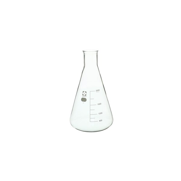 Sibata Glass Erlenmeyer Flask, 2000mL