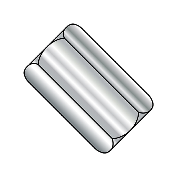 Coupling Nut, 1/2"-13, 18-8 Stainless Steel, Not Graded, Plain, 1-1/4 in Lg, 5/8 in Hex Wd, 100 PK