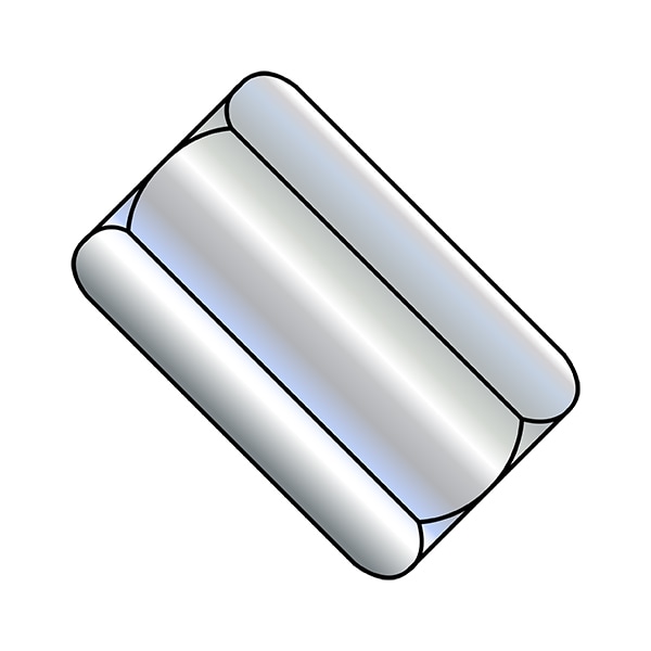 Coupling Nut, 1/2"-13, Steel, Zinc Plated, 1-1/4 in Lg, 5/8 in Hex Wd, 150 PK