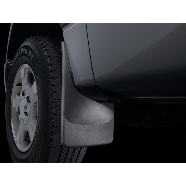 No Drill Mud Flaps, Black, 110067, Molded Plastic, Black