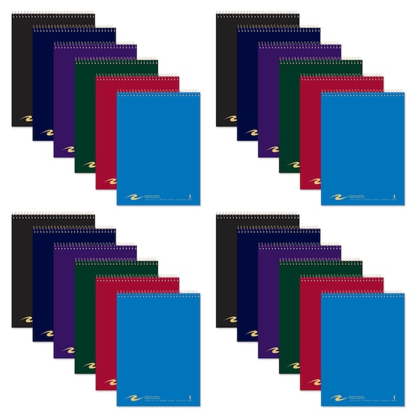 Case of Flipper Notebooks, 8.5"x11.5", top-opening, 80 sht, 1 Subject, College Ruled w/Margin, PK24