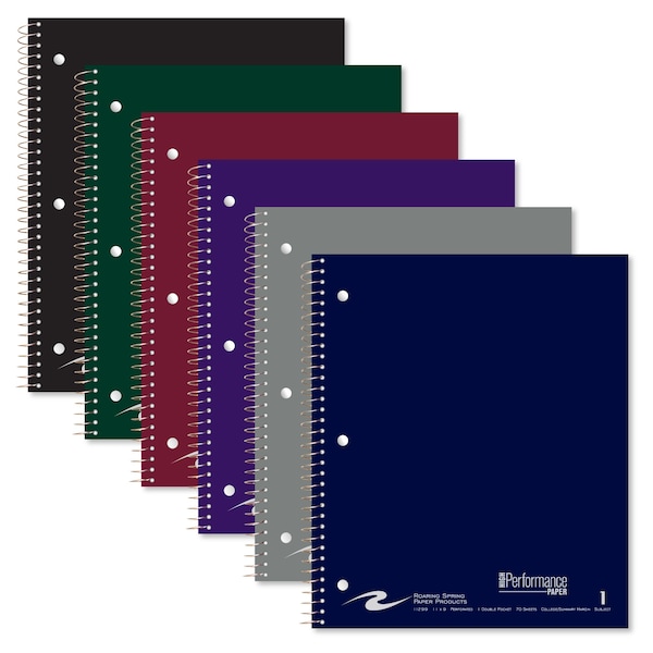 Case of Signature Collection Notebooks, Law Ruled, 1 Subject, 11"x9", 80 Sht, Asstd Cover Colors, PK24