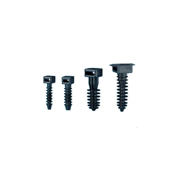 Cable Tie Mount, Masonry Push Barb, PK100
