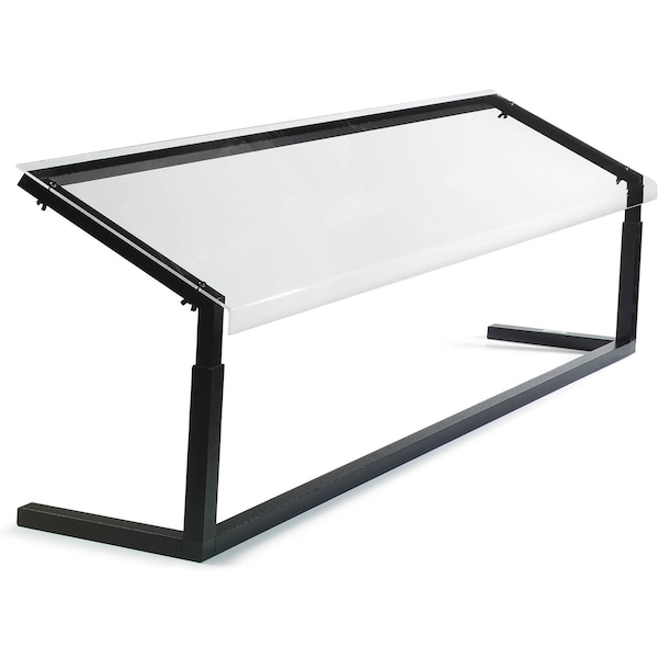 Adj. Sngl-Sided Sneeze Guard, 73-1/4", Blk