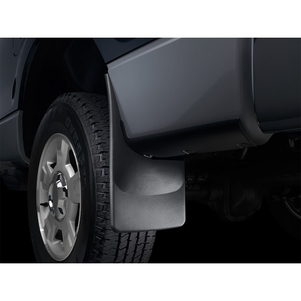 No Drill Mud Flaps, Black, 120063, Molded Plastic, Black