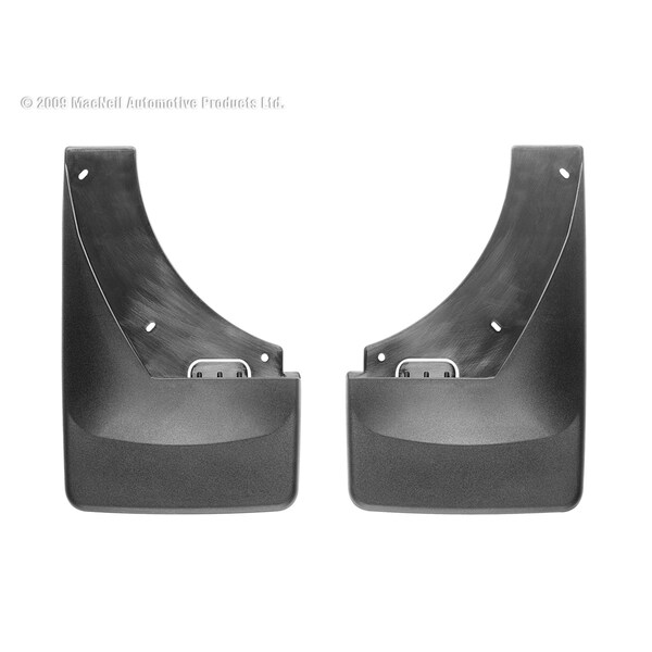 No Drill Mud Flaps, Black, 120004, Molded Plastic, Black