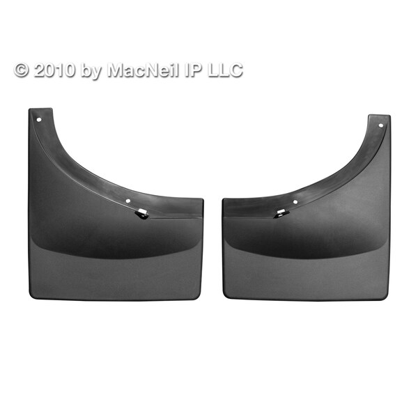 No Drill Mud Flaps, Black, 120025, Molded Plastic, Black