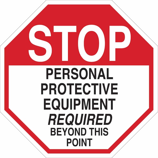 Facility Sign, 24 in Height, 24 in Width, Aluminum, Octagon, English