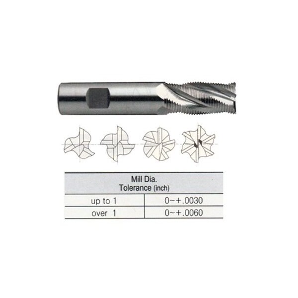 Helix TiAlN Sq End Mill, 1/2x1 5/8x3-5/8