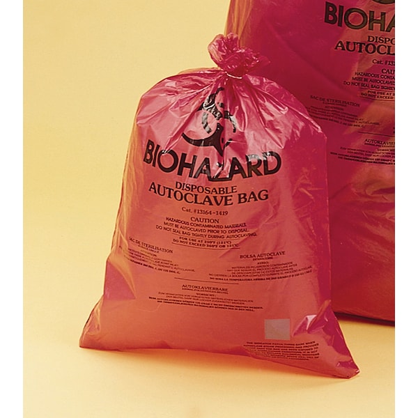 Bel-Art Scienceware Biohazard Disposal Bags, Extra-Strength, PK200