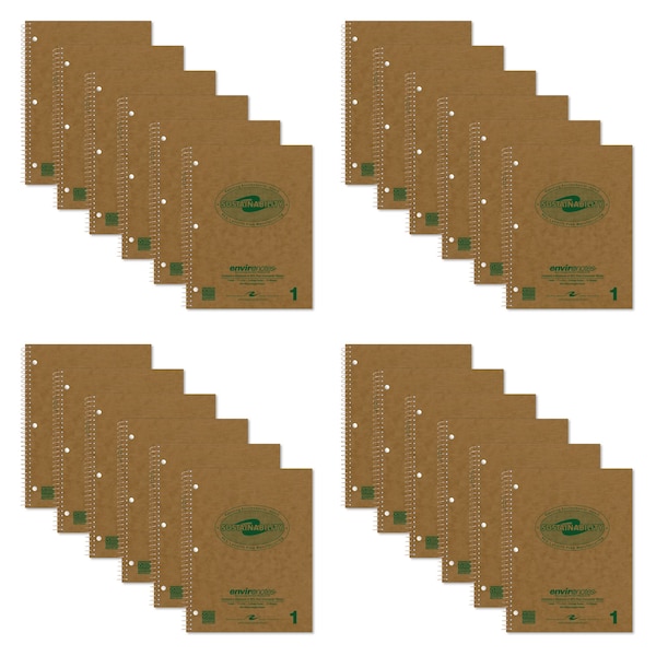 Recycled 1-Subject Spiral Notebook, PK24