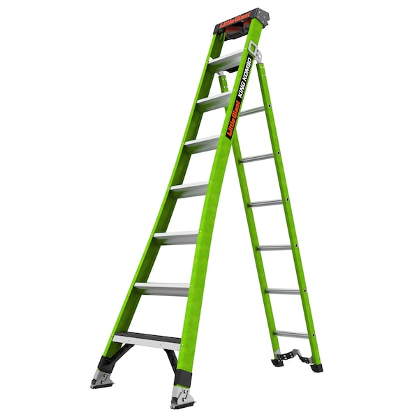 FIBERGLASS COMBINATION LADDER, Extension Ladder, Leaning Ladder, Stepladder Configuration, 17 ft