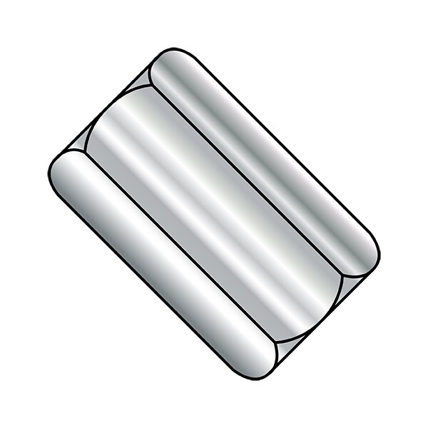 Coupling Nut, 5/8"-11, 18-8 Stainless Steel, Not Graded, Plain, 2-1/8 in Lg, 13/16 in Hex Wd, 45 PK