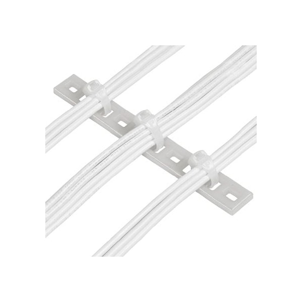 4-1/4" L, 1/2" W, natural Plastic Cable Tie Mount, Locking Style: Not Applicable, PK100