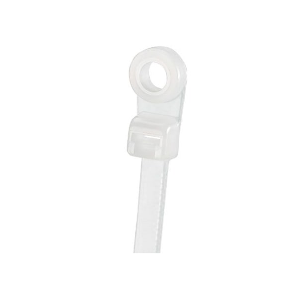 Cable Tie, 8 in L, 1.84 in Max Bundle Dia., Natural, Nylon 6/6, 50 lb Strength, 100 PK