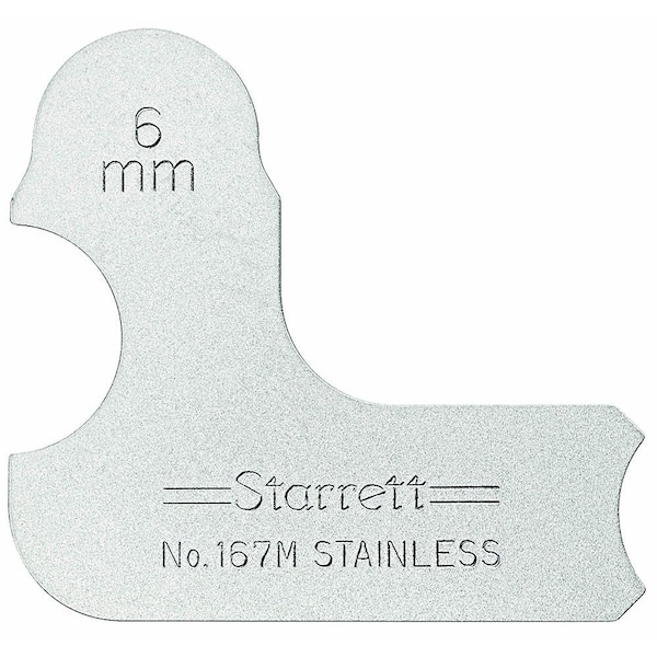 Radius Gage, Angle, 1, 6.5 mm