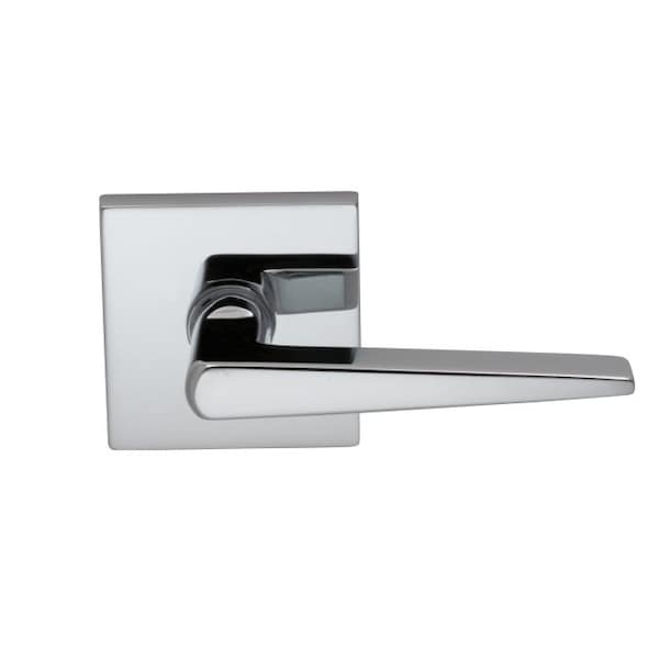 Lever Square Rose Pass 2-3/4" BS T 1-3/4" Door Bright Chrome 171