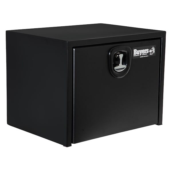 18x18x48 Inch Textured Matte Black Steel Underbody Truck Box With 3-Point Latch