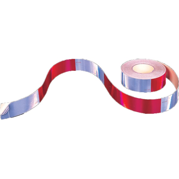 Vehicle Conspicuity Reflective Truck Tap, Plastic/aluminum, 6 inch Length, Red/White