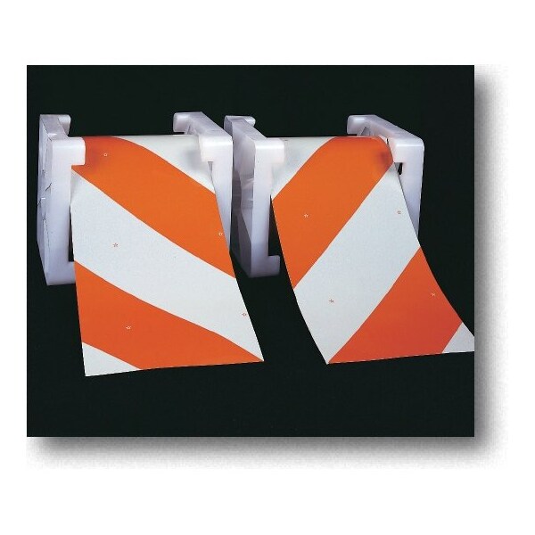 10" X 50Yds Org/White Barricade Tape Astm1