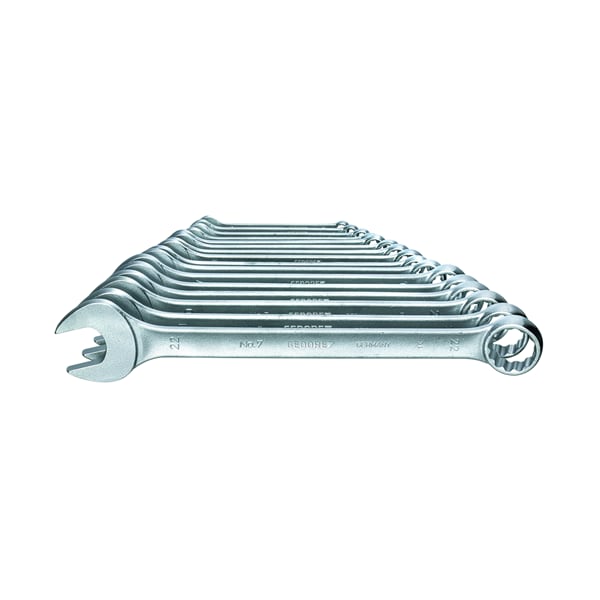 Combination Wrench Set, 17 pcs., 6-22mm, SAE or Metric: Metric