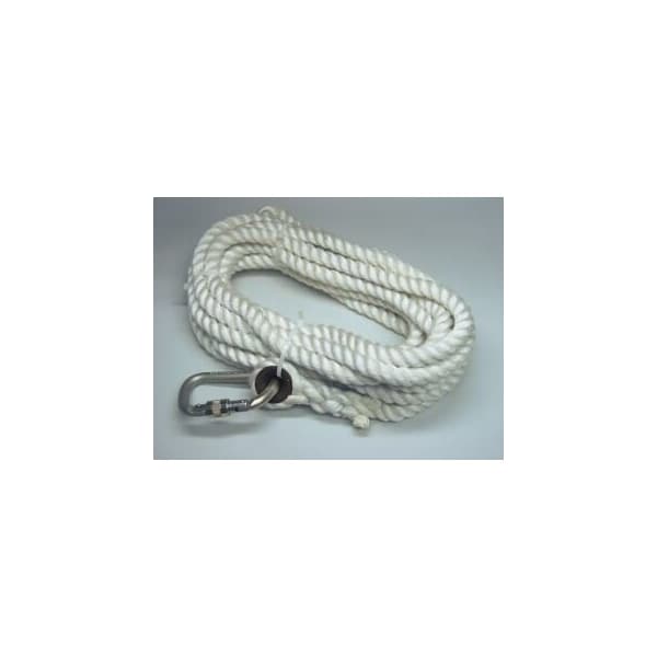 50-Ft. Length, 1 Thimble And 1 Carabiner, 5/8-In. Nylon 194R-2/50Ftwh