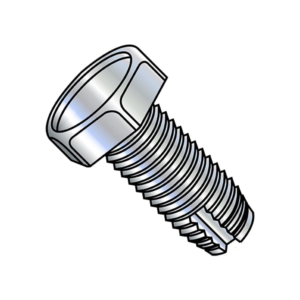 Thread Cutting Screw, 5/16"-18 x 3/4 in, Zinc Plated Steel Hex Head Hex Drive, 1000 PK