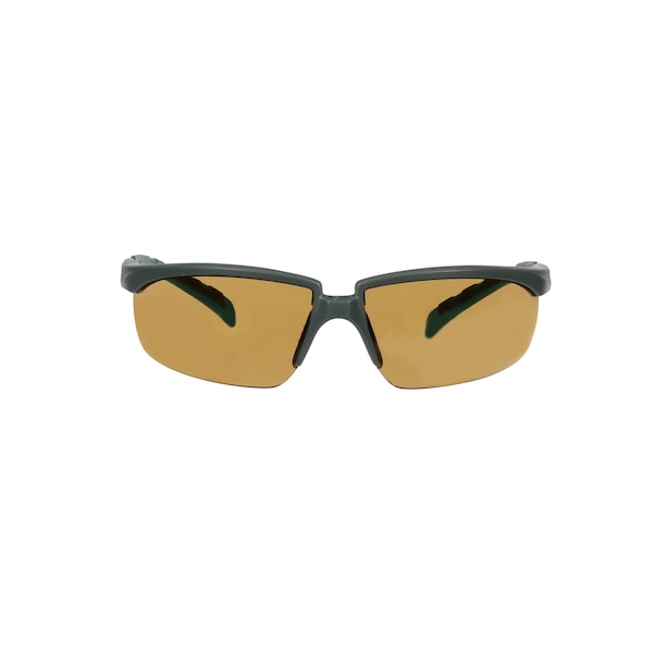 Series 2000, Safety Glasses, Anti-Fog & Anti-Scratch, Brown Lens, Gray Frame, Half-Frame, 20 PK