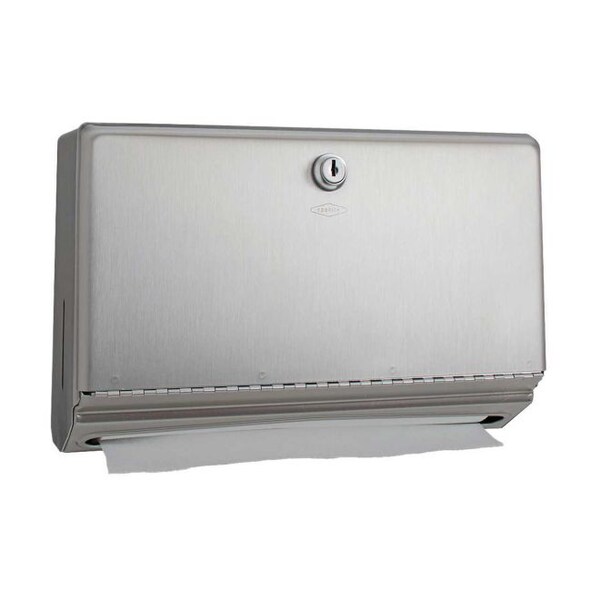 Mounted Dispenser W/Latch for Multi Fold Paper, SS