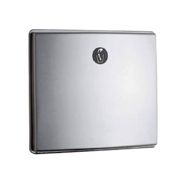 Round Indoor Metal Can, Silver, Stainless Steel