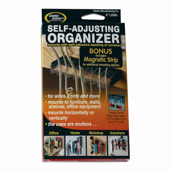 Cord Organizer 6" Wide with 8 Flexi, PK6