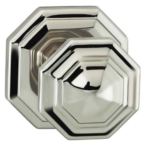 Knob 2-5/8" Rose Pass 2-3/4" BS Full Lip 1-3/4" Doors BR NKL 201
