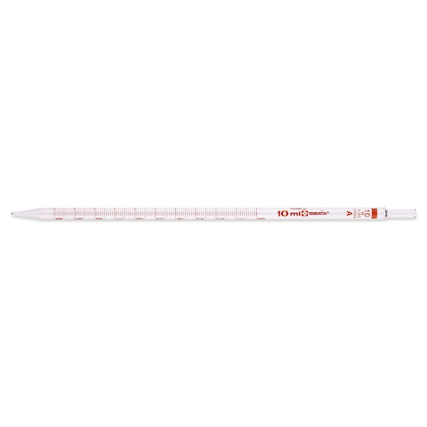 Mohr Measuring Pipette, 10 mL, 0.1 gr, PK12