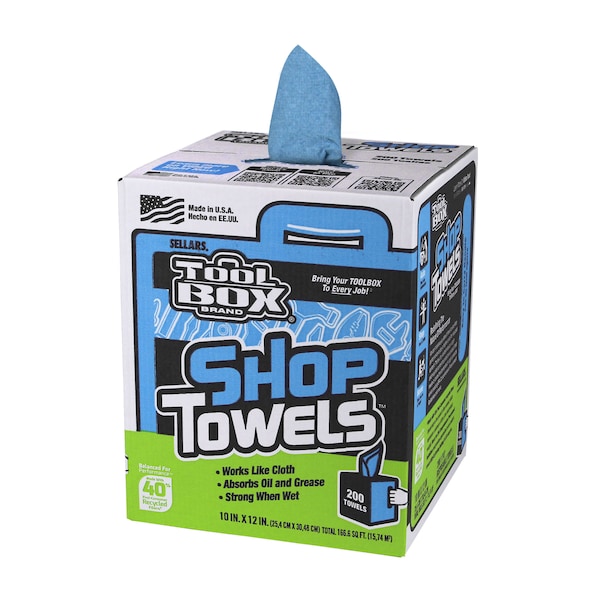Toolbox Z400 Shop Towels- 200ct, PK6