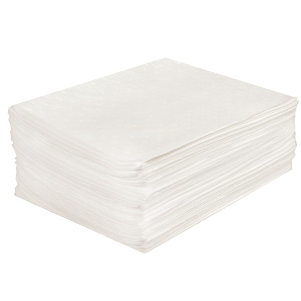 Sorbent Wht Oil Only Lmntd Pads, PK100