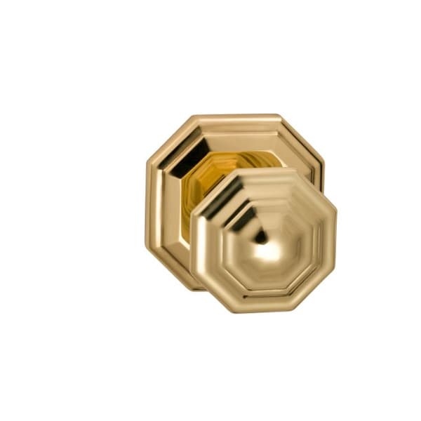 Knob 2-5/8" Rose Pass 234BS Full Lip 1-3/4" Doors Bright Brass 201