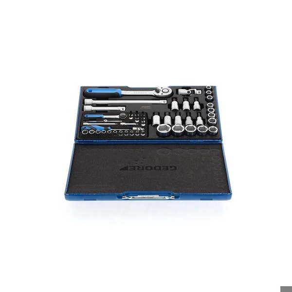 Socket Set, 1/4", 1/2", 50 pcs., 4-30mm, 6157490