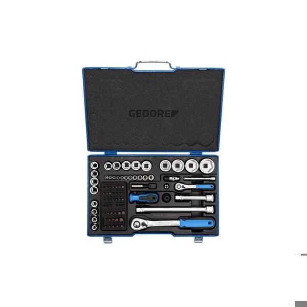 Socket Set, 1/4", 1/2", 81 pcs., 1550691