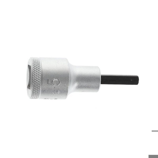 Screwdriver Bit Socket, 1/2", In-Hex 5mm
