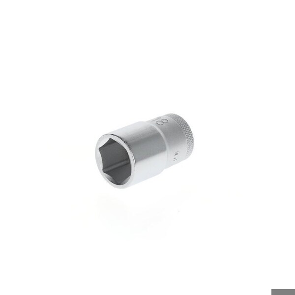 1/2" Drive, 18mm Metric Socket, 6 Points, 1/2", 18mm