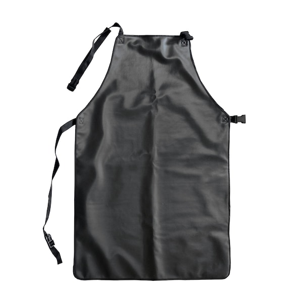 Apron, Liquid-Proof Silicone Fabric, 36 in Length, Black, 36